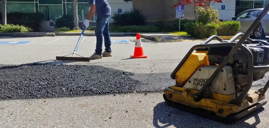 Asphalt repair DIY parking lot crack sealing