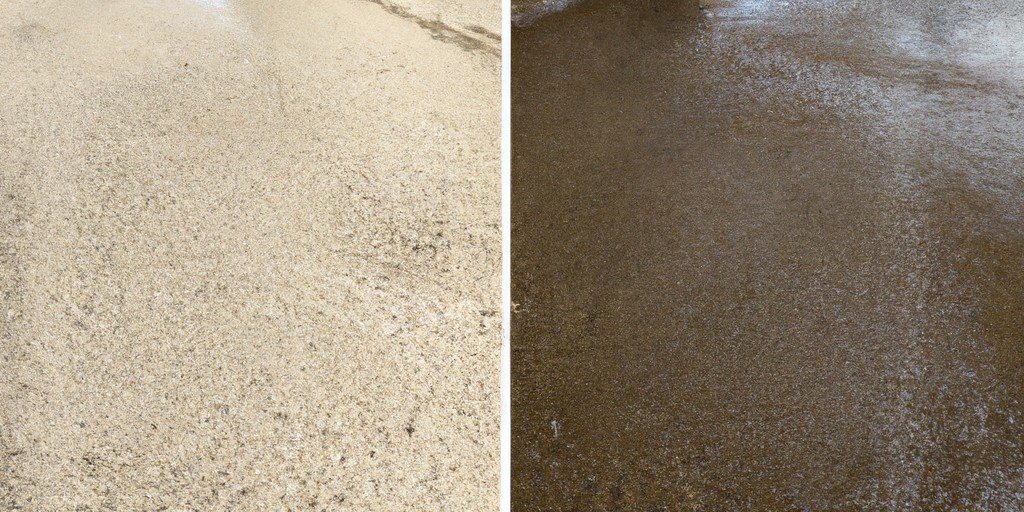 before and after warehouse floor sealant