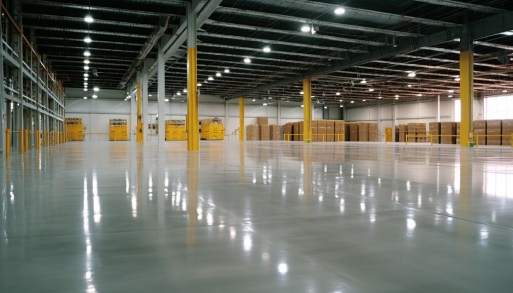 clean warehouse floor