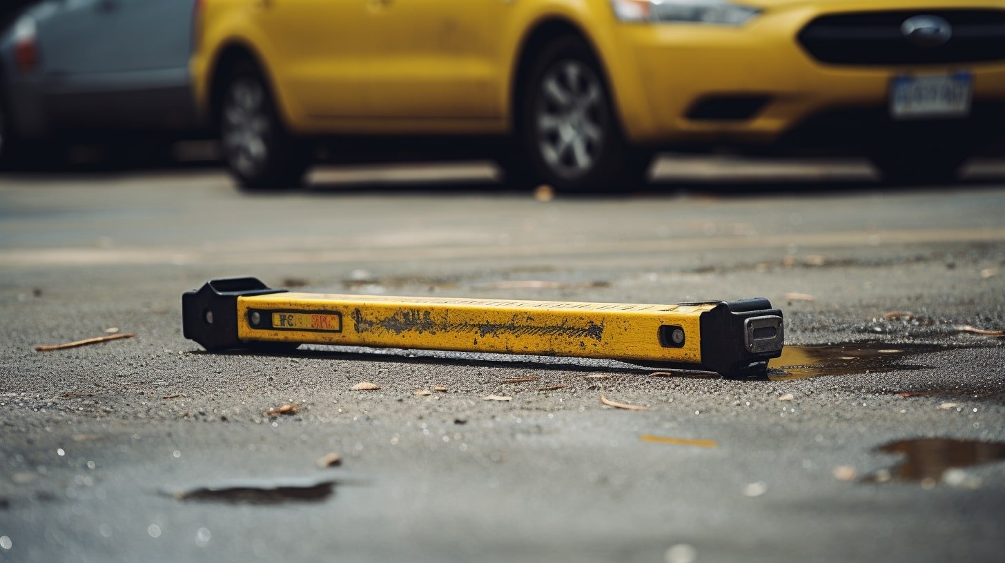 Parking lot levelling: A spirit level in a bumpy parking lot