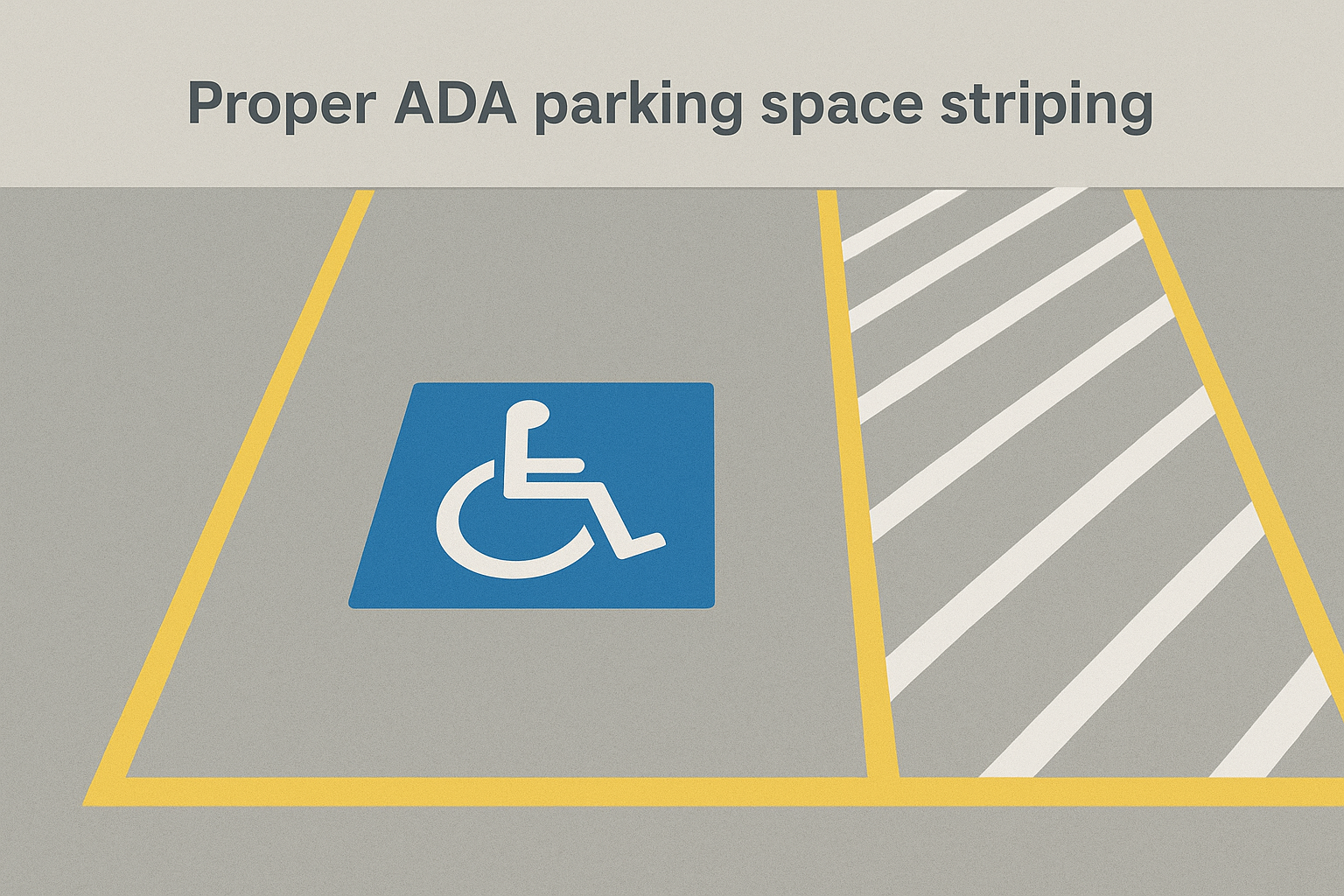 Proper ADA parking space striping parking lot line maintenance Proper ADA parking space striping parking lot line maintenance