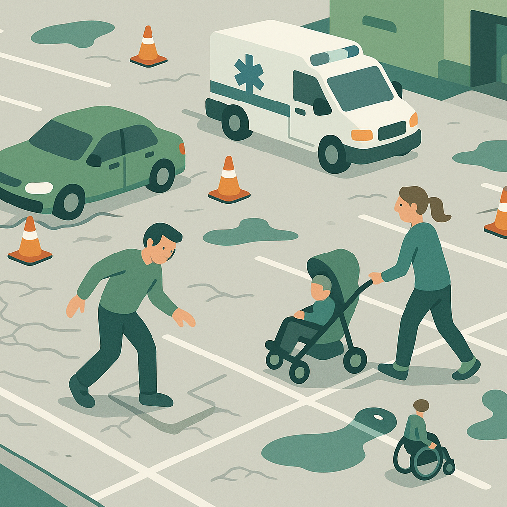 Safety Risks How Uneven Surfaces Put People in Danger unleveled parking lot Safety Risks How Uneven Surfaces Put People in Danger unleveled parking lot