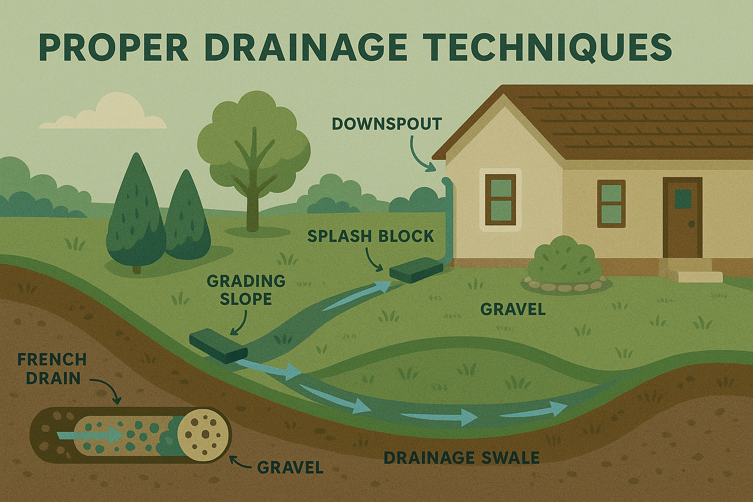 diagram showing proper drainage techniques pothole maintenance diagram showing proper drainage techniques pothole maintenance